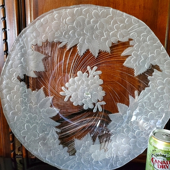 15 1/2" Centerpiece "Flower Blossom" 🌸 Clr Frosted by Tiffin-Franciscan - Picture 9 of 9